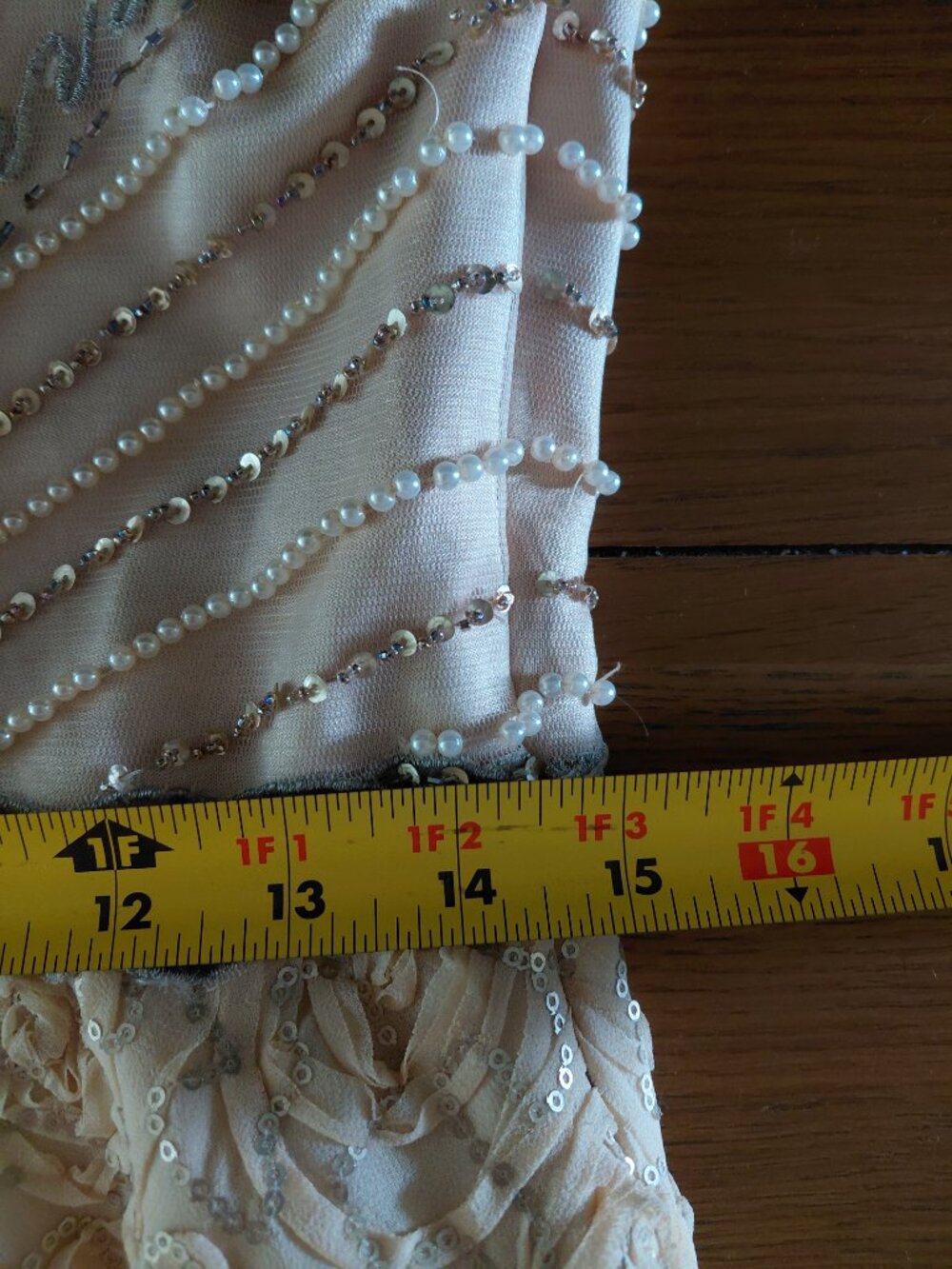 Vintage Sue Wong Nocturne Beaded Sequin Dress Gown Cream Party Cocktail - Picture 6 of 12